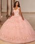Beautiful Lace Quinceanera Dress Detachable Straps Tulle Ball Gowns Sweet 16 Dress vestidos de quinceañera